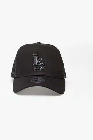 New Era Cap 9Forty Af Trucker Mlb Bob Team Logo Los Angeles Dodgers Black/ Black Universal