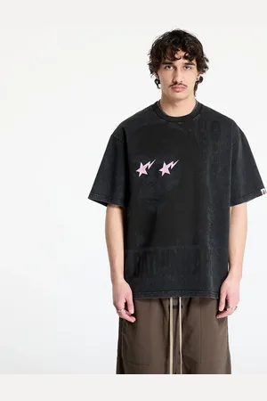 A Bathing Ape T-shirt Garment Dye Multi Logo Relaxed Fit Tee Black L