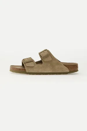 Birkenstock Sneakers Arizona Soft Footbed Suede Leather Faded Khaki EUR 41