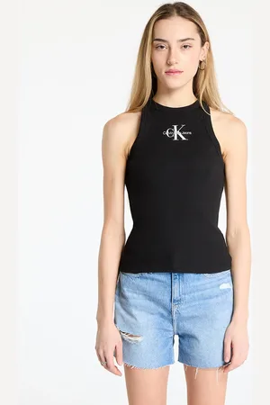Calvin Klein Tanktop Jeans Monologo Rib Tank Top Black L
