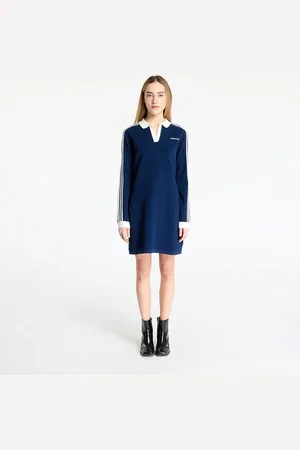 adidas Adidas Knitted Polo Dress Night Indigo/ Off White L