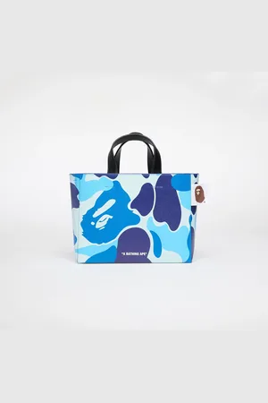 A Bathing Ape Tas Abc Camo Pu Leather Bag S M Blue Universal