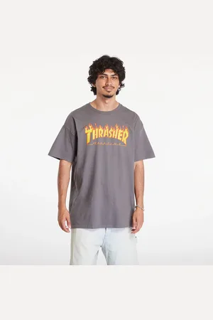 Thrasher T-shirt Flame Logo T-Shirt Charcoal Gray L