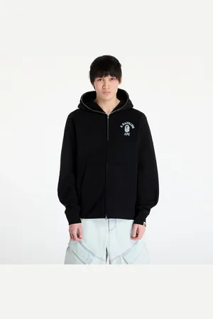 A Bathing Ape Sweatshirt Over Print Full Zip Hoodie M Black L
