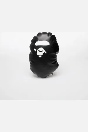 A Bathing Ape Ape Head Pu Leather Cushion M Black Universal