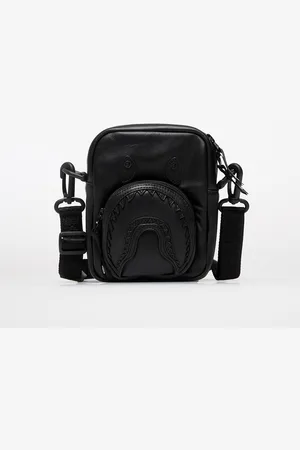 A Bathing Ape Tas Shark Leather Mini Bag Black Universal
