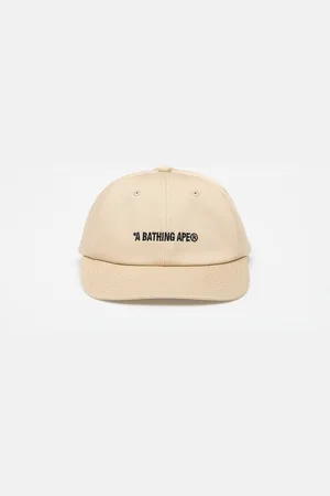 A Bathing Ape Logo Cap Beige Universal