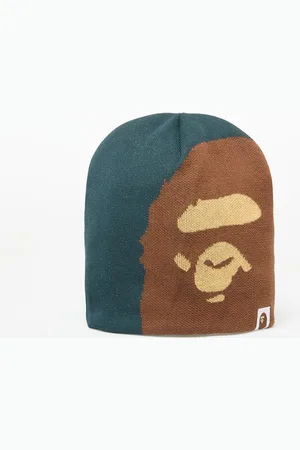 A Bathing Ape Ape Head Knit Cap Green Universal