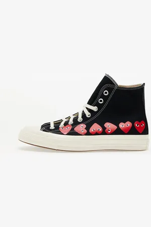 Comme des Garçons Sneakers Converse x Chuck 70 Hi Multi Heart Black/ Hi Risk Red/ Egret EUR 44