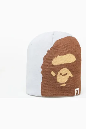 A Bathing Ape Ape Head Knit Cap Gray Universal