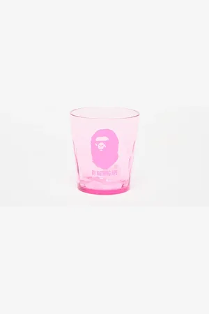 A Bathing Ape Bape X Plakira - Ape Head Glass Pink Universal