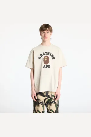 A Bathing Ape T-shirt College Tee UNISEX Beige L