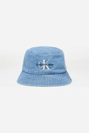 Calvin Klein Jeans Mono Logo Denim Bucket Hat Blue Universal