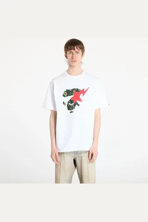 A Bathing Ape T-shirt Trial Camo Face Sta Tee UNISEX White L