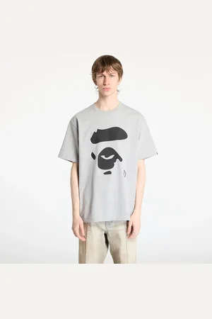 A Bathing Ape T-shirt Ape Face Tee UNISEX Gray L