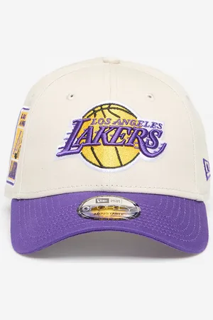 New Era Los Angeles Lakers 9FORTY Contrast Patch Adjustable Cap Stone/ True Purple Universal