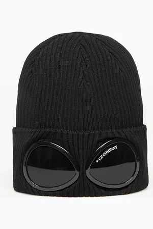 C.P. Company Cotton Goggle Beanie Black Universal