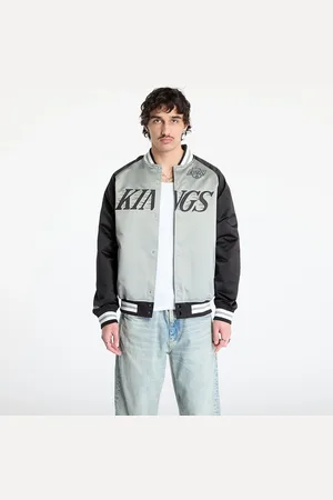 Mitchell & Ness Jas NHL Double Clutch Lw Satin Vintage Logo Kings Jacket Grey/ Black L