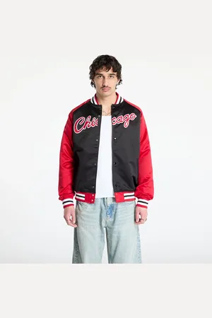 Mitchell & Ness Jas NBA Double Clutch Lw Satin Vintage Logo Bulls Jacket Black/ Scarlet L