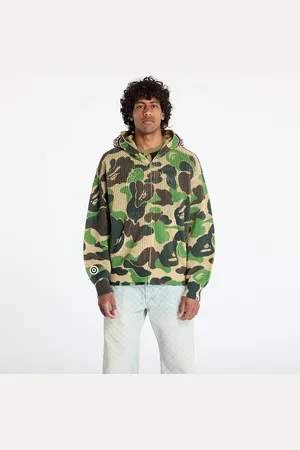 A Bathing Ape Trui Abc Camo Crochet Relaxed Fit Shark Full Zip Hoodie UNISEX Green L