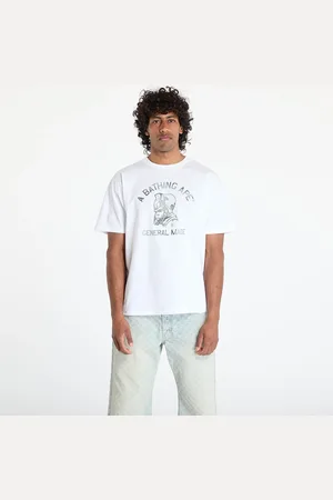 A Bathing Ape T-shirt High Tone Bleach General Made Tee UNISEX White L