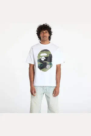 A Bathing Ape T-shirt Giant 1St Camo Big Ape Head Tee UNISEX White/ Green L