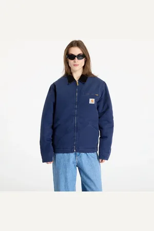 Carhartt Jas OG Detroit Jacket UNISEX Air Force Blue/ Black Aged Canvas XS