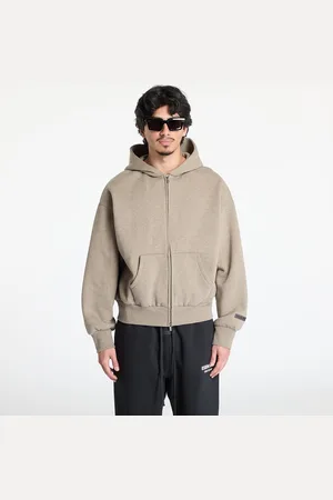 FEAR OF GOD Sweatshirt Classic Fit Fleece Zip Up Hoodie Homestead Heather L