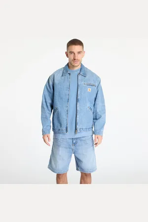 Carhartt Jas OG Detroit Jacket UNISEX Blue Burst Washed L