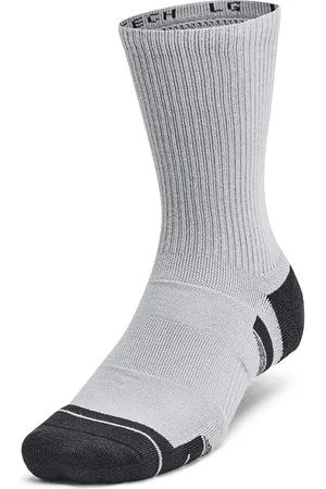 Under Armour Unisex Perf Tech 6-Pack Crew Mod Gray/ Mod Gray/ Jet Gray L