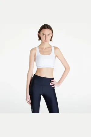 Under Armour W Crossback Mid Bra White/ Halo Gray L