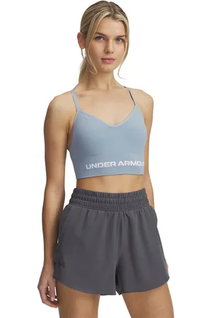 Under Armour Vanish Seamless Low Bra Harbor Blue/ White L