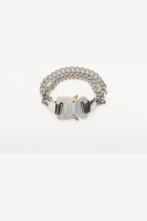 1017 ALYX 9SM 2X Chain Buckle Bracelet Silver L/XL