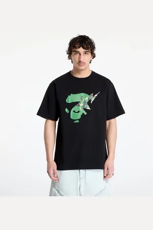 A Bathing Ape T-shirt Abc Camo Ape Face Star Tee UNISEX Black L