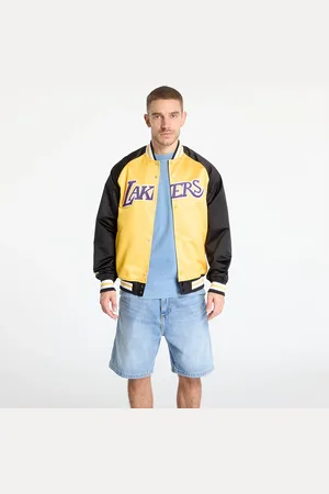 Mitchell & Ness Jas NBA Double Clutch Lw Satin Jacket Vintage Logo Lakers Black/ Gold L