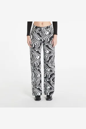 Sixth June Spijkerbroek Straight Leg Printed Jeans Black/ White W26