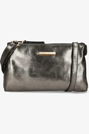 Fred de la Bretoniere Crossbody bag Lenny Metallic Grijs