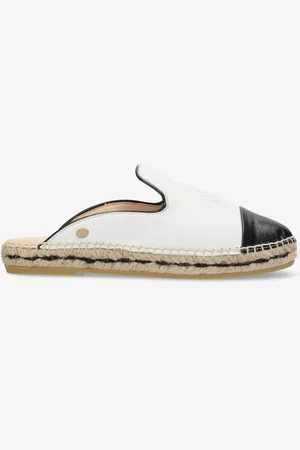 Fred de la Bretoniere Espadrille Mili Mule Wit/Zwart