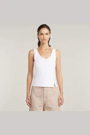 G-Star Asymmetrical Zip Slim Tanktop - - Dames
