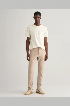 GANT Men Slim Fit jeans van katoen en linnen (30/32)