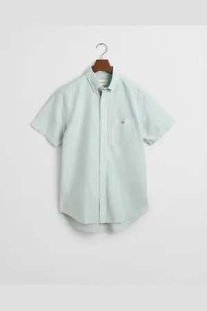 GANT Men Regular Fit klassiek Oxford-overhemd met korte mouwen en strepen (S)