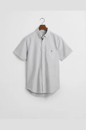 GANT Men Regular Fit klassiek Oxford-overhemd met korte mouwen en strepen (S)