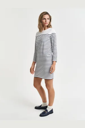 GANT Women Jurk met ronde hals en Bretonse streep (XS)