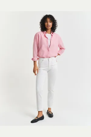 GANT Women Slim Fit cropped witte jeans (26)