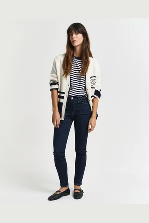 GANT Women Slim Fit indigo stretchjeans (XS)