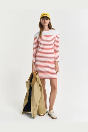 GANT Women Jurk met ronde hals en Bretonse streep (XS)