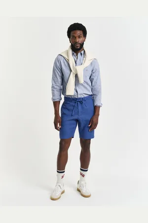 GANT Men Relaxed Fit linnen short met trekkoordje (S)