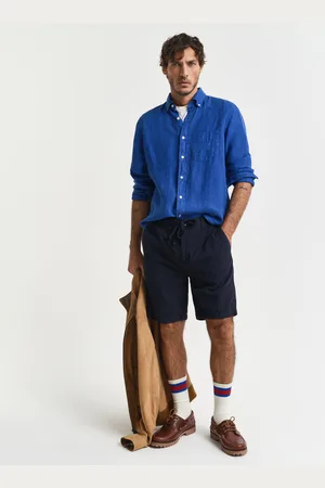 GANT Men Regular Fit Garment Dyed Seersucker short (S)