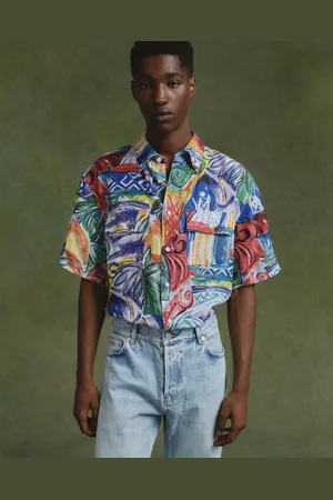 GANT Men Relaxed Fit zijden hemd met print (S)