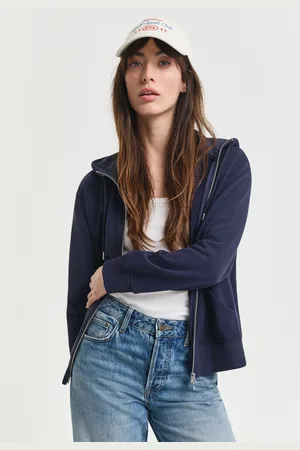GANT Women Shield hoodie met ritssluiting (XS)